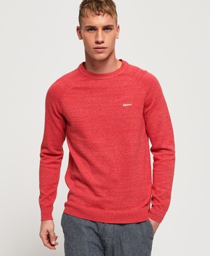 Superdry Orange Label Cotton Crew Neck Férfi Ugró Piros | WVTOY2158